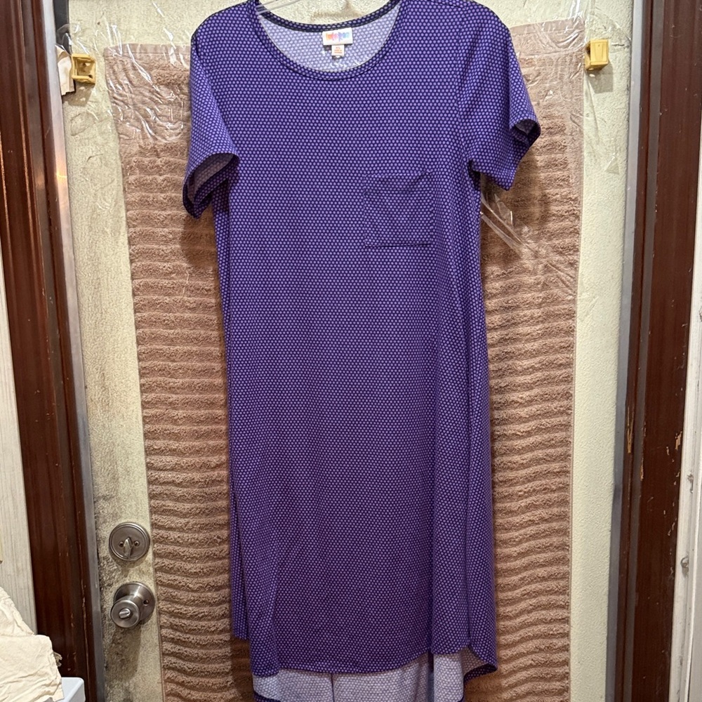 Lularoe Purple Short Sleeve Dress xsmall